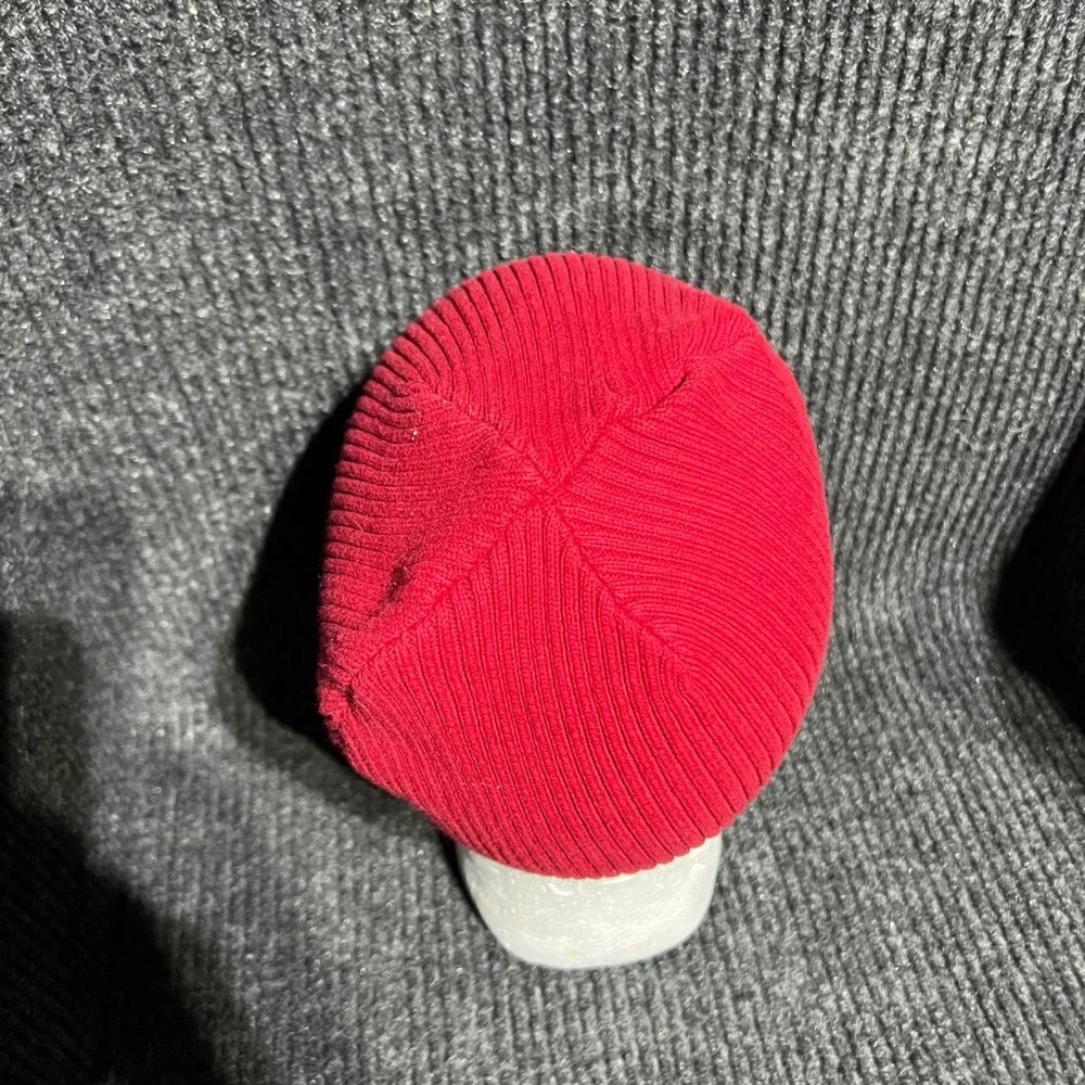 Vintage Polo Ralph Lauren Beanie Mens One Size Red USA Flag Patch Ribbed Knit